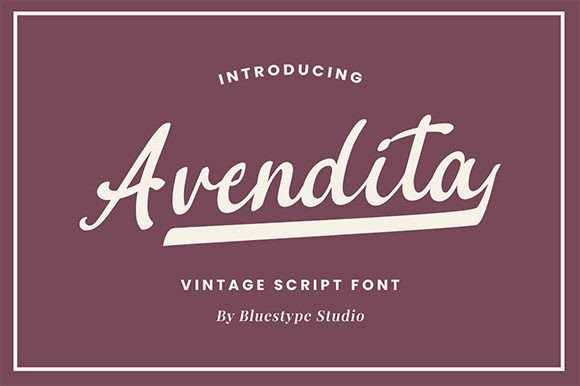 Avendita: A Vintage Script Font