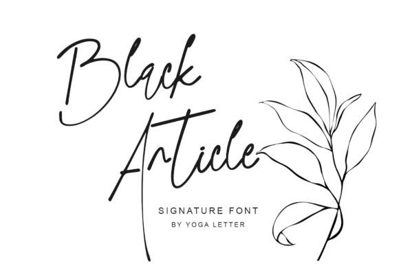 Black Article Font for Creative Makers