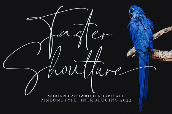 Faster Shoutture: A Font for Elegant Expression