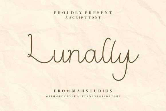 Lunally: A Handwritten Font for Creative Projects