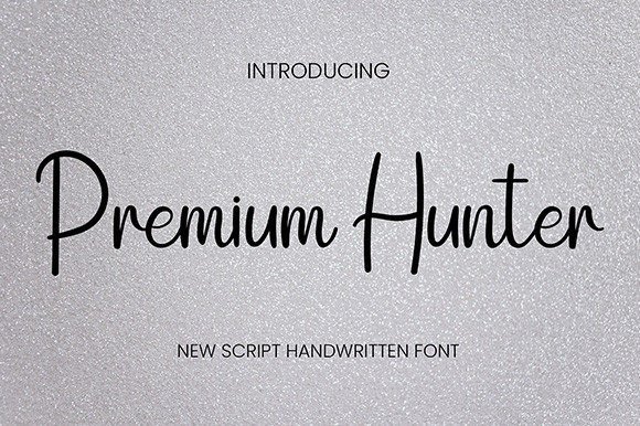 Premium Hunter: A Handwritten Font for Creative Projects