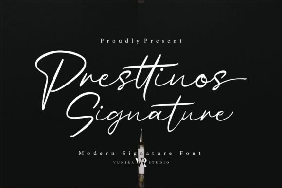 Presttinos Signature Font