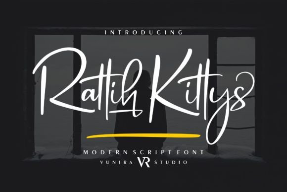 Rattih Kittys Font: Modern Script for Editorial Design